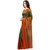 Janasya Women's Mehendi Kanjivaram Silk Printed Saree With Unstitched Blouse