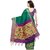 Janasya Women's Green Katki Silk Plain Saree With Unstitched Blouse