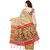 Janasya Women's Cream Katki Silk Plain Saree With Unstitched Blouse