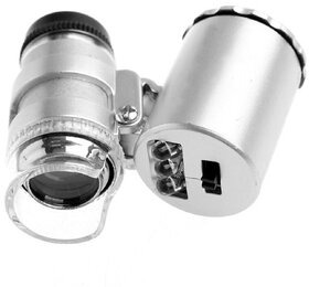60X LED UV Money Checker Illuminated Magnifier Magnifying Glass Microscope - 31.