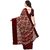 Janasya Women's Maroon Kota Silk Checkered Saree With Unstitched Blouse