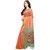 Janasya Women's Peach Katki Silk Plain Saree With Unstitched Blouse