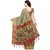 Janasya Women's Beige Katki Silk Plain Saree With Unstitched Blouse