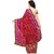 Janasya Women's Multi Moose Bandhej Saree With Unstitched Blouse
