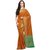 Janasya Women's Mustard Silk Patola Saree With Unstitched Blouse