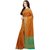 Janasya Women's Mustard Silk Patola Saree With Unstitched Blouse