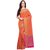 Janasya Women's Peach Silk Patola Saree With Unstitched Blouse