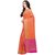 Janasya Women's Peach Silk Patola Saree With Unstitched Blouse