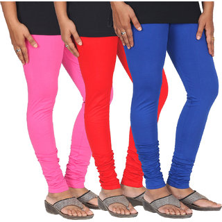 Varsha Cotton Churidar Leggings - Pack of 3