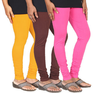 Varsha Cotton Churidar Leggings - Pack of 3