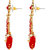 Asmitta Traditional Gold Plated Red Stone Chand Bali Earring For Women