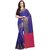 Janasya Women's Purple Banarasi Silk Saree With Unstitched Blouse