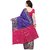 Janasya Women's Purple Banarasi Silk Saree With Unstitched Blouse