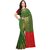 Janasya Women's Green Banarasi Silk Saree With Unstitched Blouse