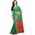 Janasya Women's Turquoise Banarasi Silk Saree With Unstitched Blouse