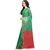 Janasya Women's Turquoise Banarasi Silk Saree With Unstitched Blouse