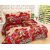Craftwell 3D Printed 1 Double Bedsheet and 2 Pillow Cover