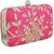 TARUSA Pink Silk Fabric Floral Box Clutch For Women