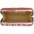 TARUSA Pink Silk Fabric Floral Box Clutch For Women