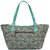 TARUSA Powder Blue Cotton Fabric Abstract Geometric Tote Bag For Women