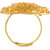 Asmitta Oval Shape Gold Plated Finger Ring For Women