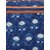 TARUSA Indigo Blue Cotton Fabric Abstract Floral Laptop Bag For Women