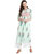 Janasya Women's Off White Cotton A-Line Floral Print Kurta