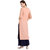 Janasya Women's Light Pink Crepe Jacket Style Floral Print Kurta