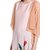 Janasya Women's Light Pink Crepe Jacket Style Floral Print Kurta