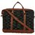 TARUSA Black Cotton Fabric Abstract Laptop Bag For Women