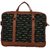 TARUSA Black Cotton Fabric Abstract Laptop Bag For Women