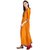 Janasya Women's Mustard Digital Print Poly Silk Anarkali Kurti