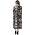 Janasya Women's Black Printed Cotton Flared Kurti