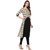 Janasya Women's Cream Printed Cotton Straight Kurta