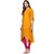 Janasya Women's Yellow Printed Cotton High Low Hemline Kurti