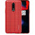 Stuffcool Corsa Ultra Slim Sporty Textured Hard Back Case Cover for OnePlus 6 - Red