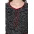 Janasya Women's Black Embellished Cotton A-Line Kurti