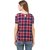 Amiable Casual Half Sleeve Checkered Women's Blue, Red Top