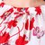 Amiable Casual Half Sleeve Floral Print Women White Red Flower Top