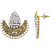 Asmitta Cluster Chandbali Gold Plated Oxidized Dangler Earring For Women