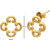 MAGS Silver Self Design Motif Shape Stud Earring for Girls (KLE-314, Golden)