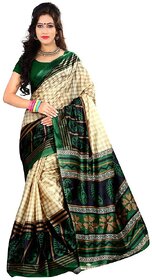 Svb Saree Multicolour Art silk Saree Without Blouse Piece