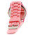 Pink Silicon Strap With Stylish Designer Pink Dial Women Wirst Watch For Girls