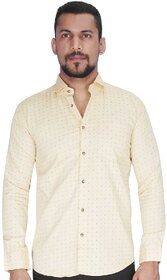 Biscuit Ground with Navy Print and Dot Shirt By Corporate Club.