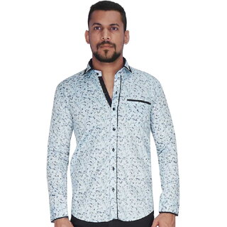 Disperse Print Sky with Flower Print Shirt By Corporate Club.