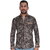 Brown with White Print Shirt By Corporate Club.