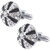 Cufflink Floral shape with stone
