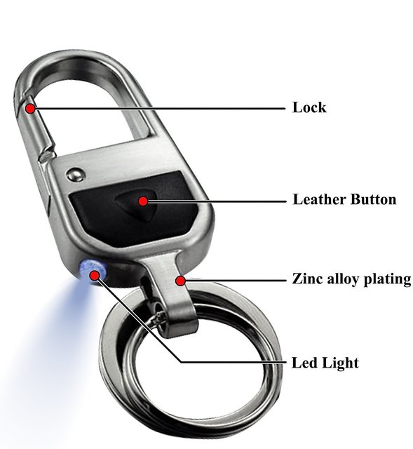 Buy Metal LED Keychain Flashlight, Safety Light Ultra Bright Key Ring ...