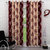 Geo Nature Polyster Eyelet Door Curtain Set Of 2(7F-014)