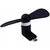 AVMART Mini Portable Cell Phone Fan Mini Electric Fan USB2.0 Phone Fan OTG USB Electric Phone Fan (Black)